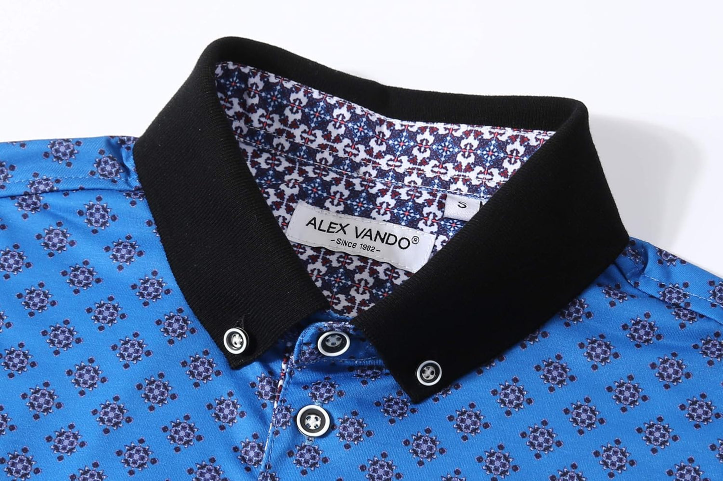 Alex Vando Mens Polo Shirts Short Sleeve Regular Fit Fashion Designed Shirt