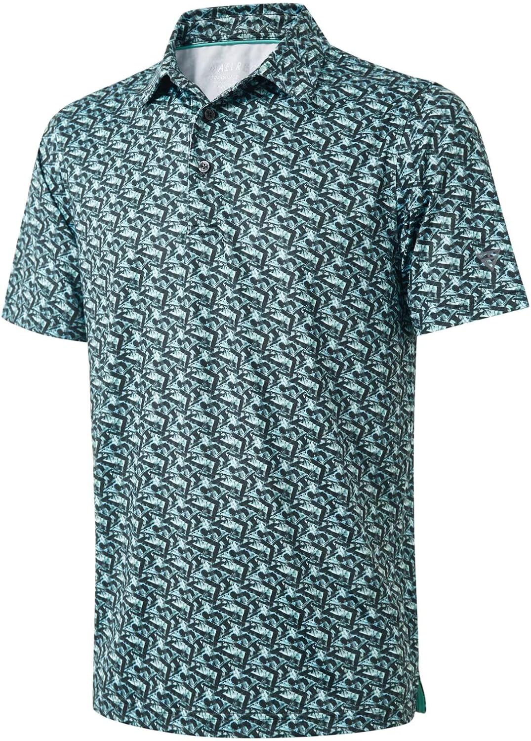 Men's Golf Polo Shirts Short Sleeve Striped Performance Moisture Wicking Dry Fit Golf Shirts for Men