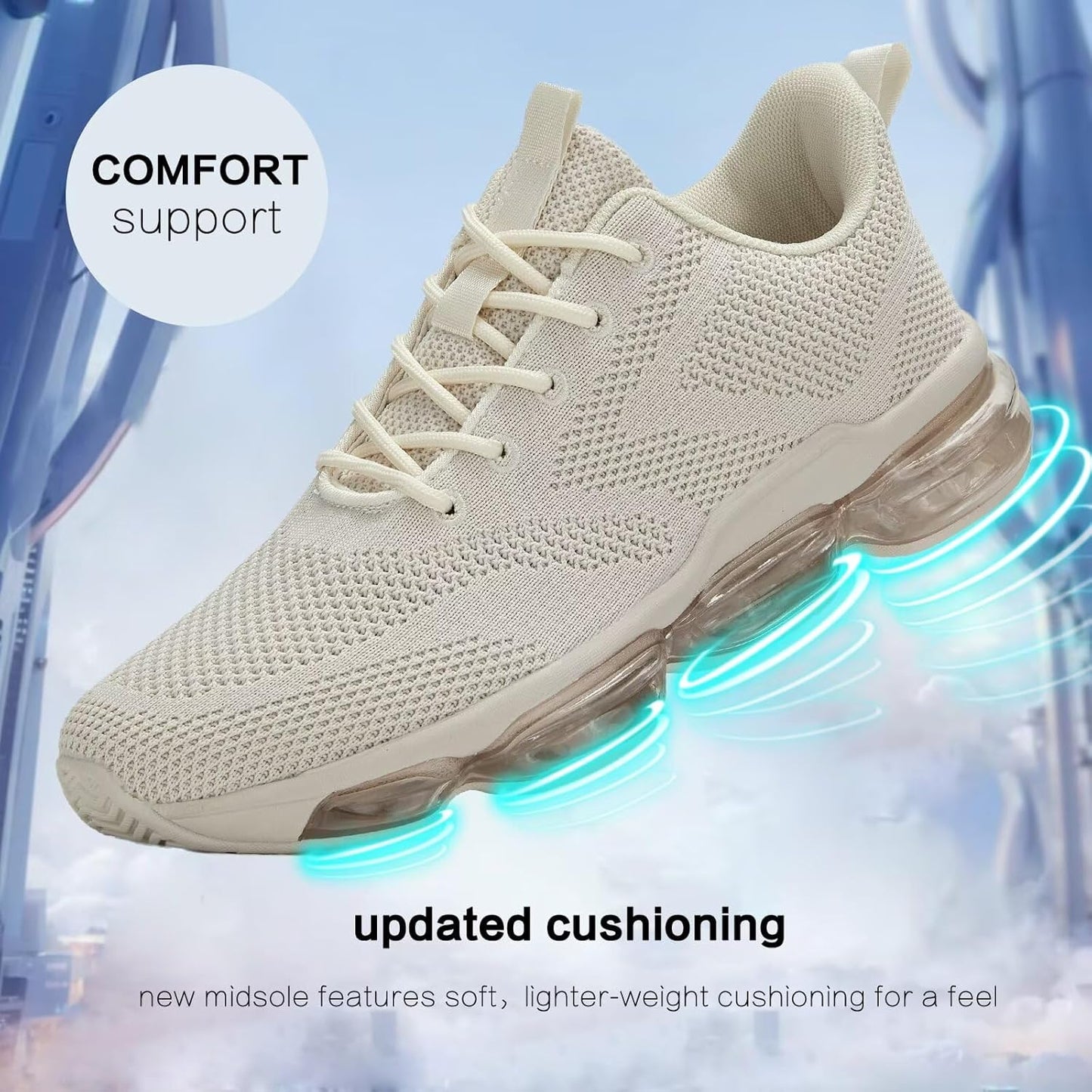 Mens Running Shoes Air Low Top Comfort Walking Lace Up Sneakers Breathable Fashion Tennis Sport Gym Fitness Cross Trainers