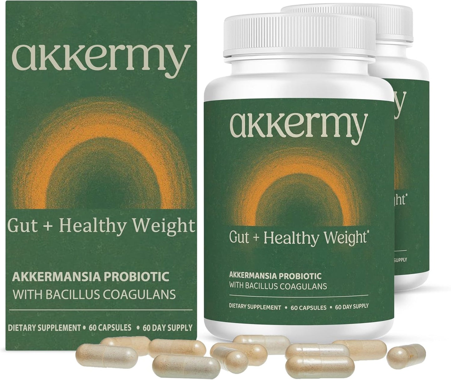 Akkermansia Probiotic for Appetite & Craving Control | Increases GLP-1 & Boosts Healthy Weight | 120 Day Supply | Made in USA | Bacillus Coagulans, B2, D3 & Chromium |SIBO Friendly, Vegan, Gluten Free