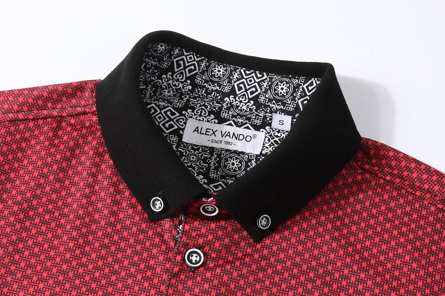 Alex Vando Mens Polo Shirts Short Sleeve Regular Fit Fashion Designed Shirt