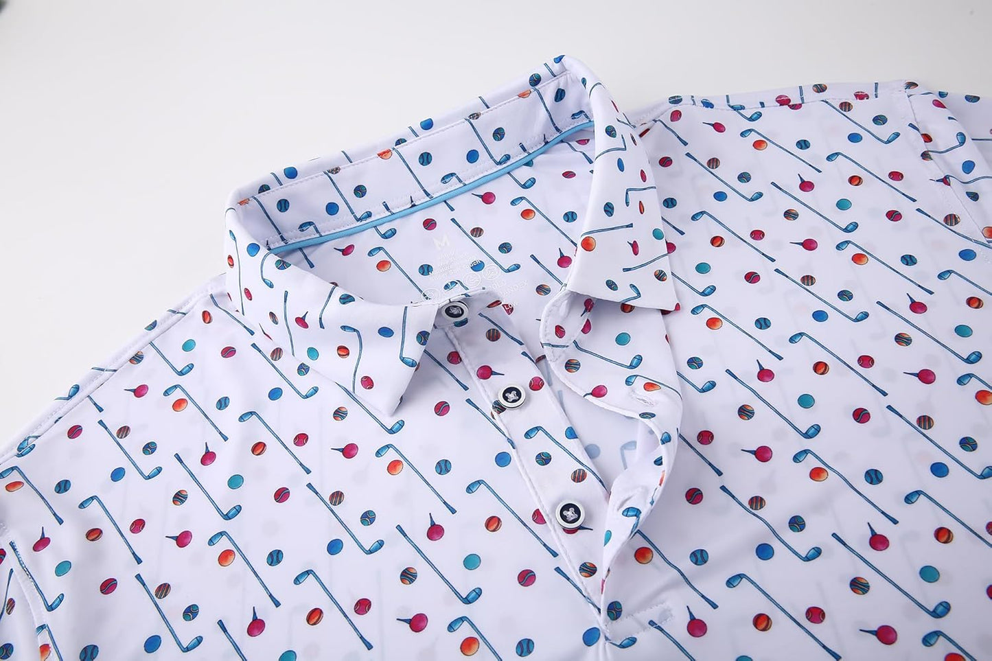 SAMERM Golf Shirts for Men Super Stretch Jacquard Dry Fit Golf Polo Moisture Wicking Short Sleeve Polo Shirts for Men