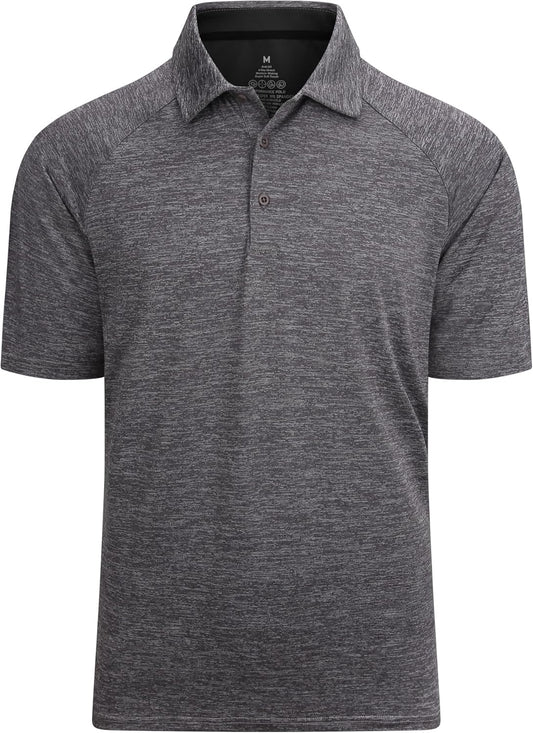 Alex Vando Mens Golf Shirt Moisture Wicking Quick-Dry Short Sleeve Casual Polo Shirts for Men