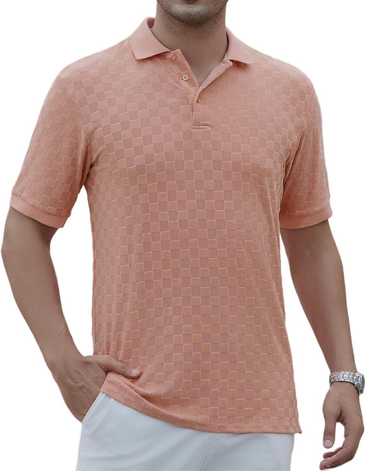 Alex Vando Mens Polo Shirts Short Sleeve Regular Fit Fashion Designed Shirt