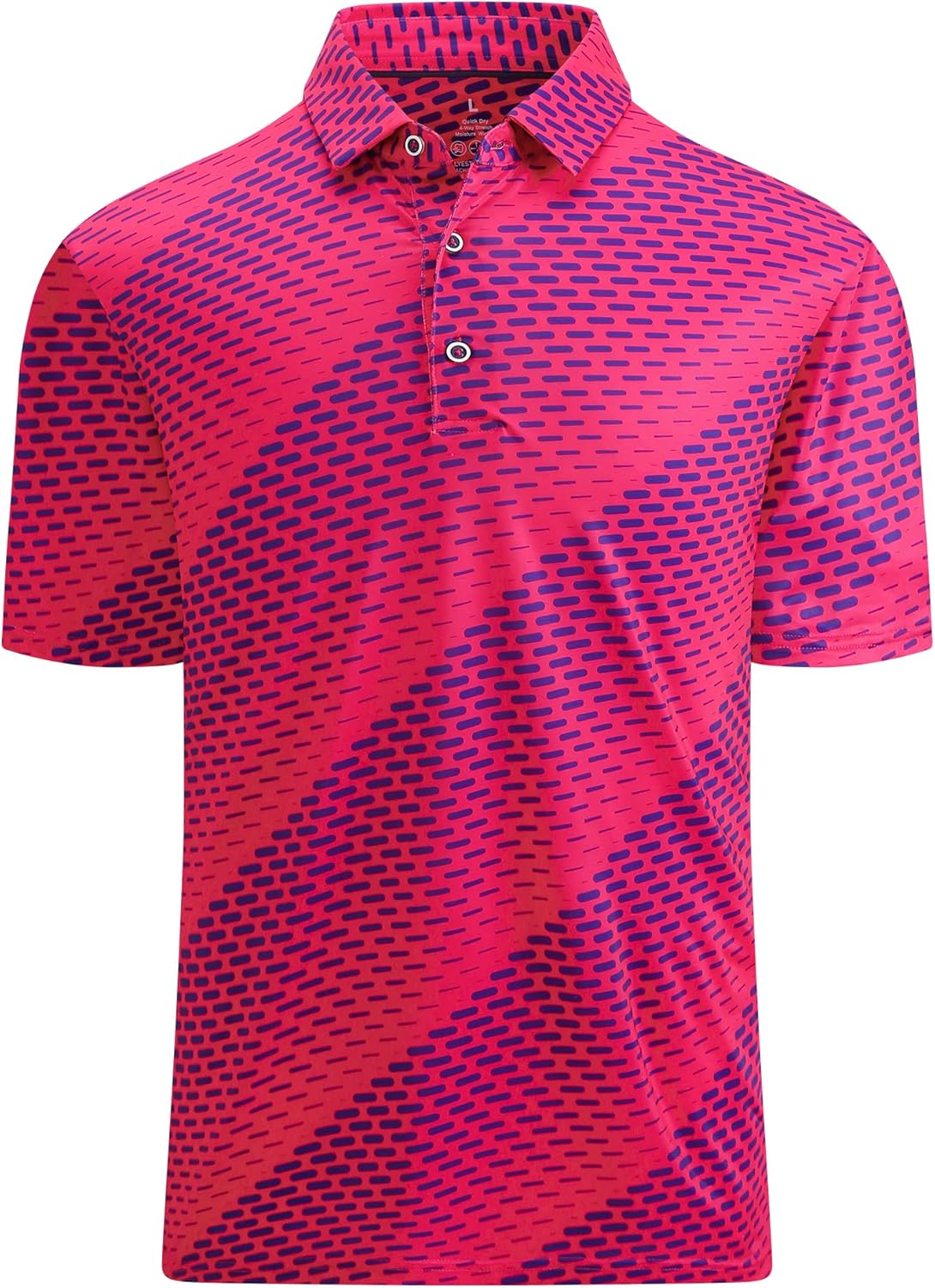 SAMERM Golf Shirts for Men Super Stretch Jacquard Dry Fit Golf Polo Moisture Wicking Short Sleeve Polo Shirts for Men