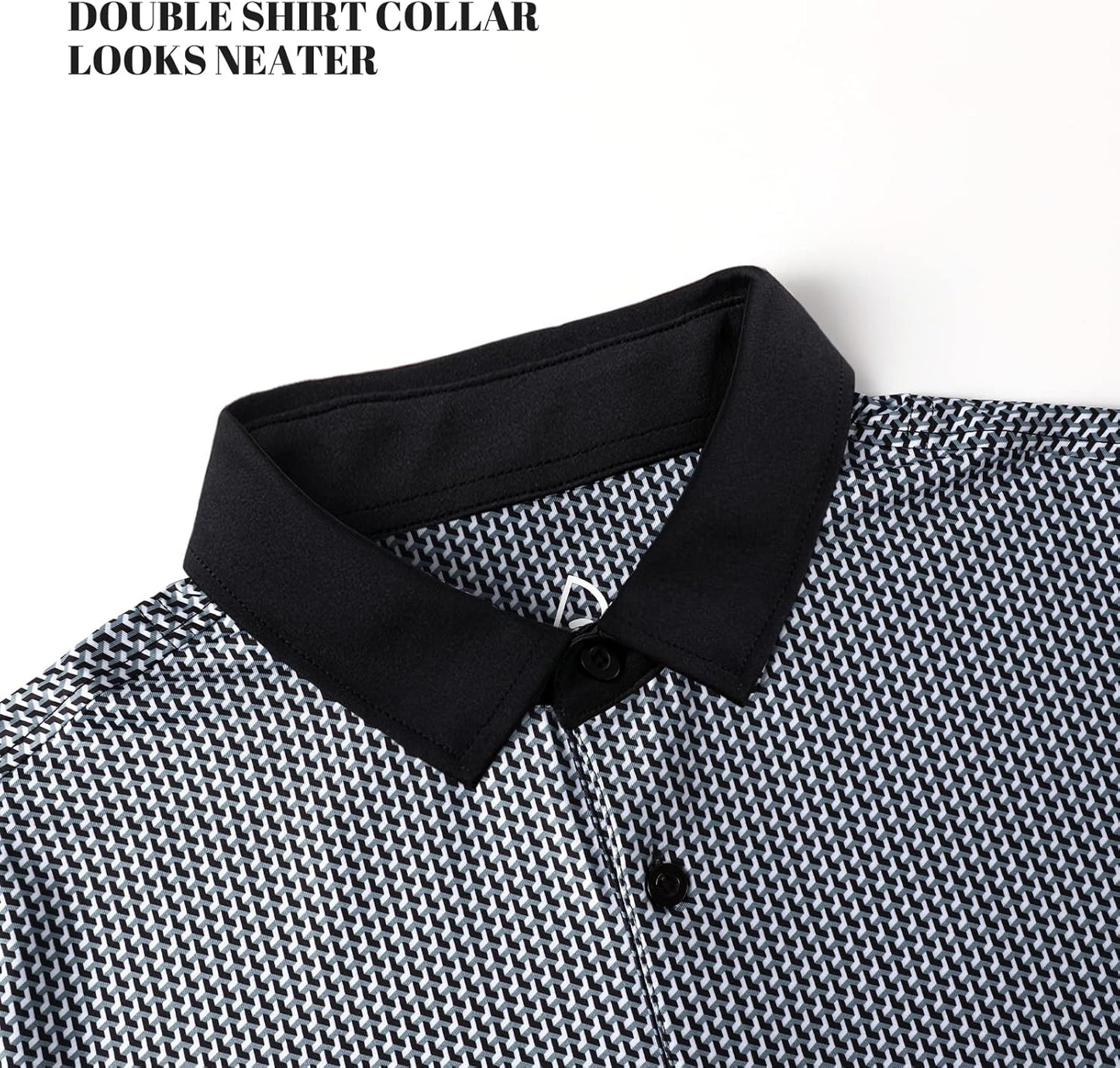 DEOLAX Mens Polo Shirts Fashion Print Mens Golf Shirt Dry Fit Mens Golf Polo Short Sleeve Quick Dry Funny Golf Shirt for Men