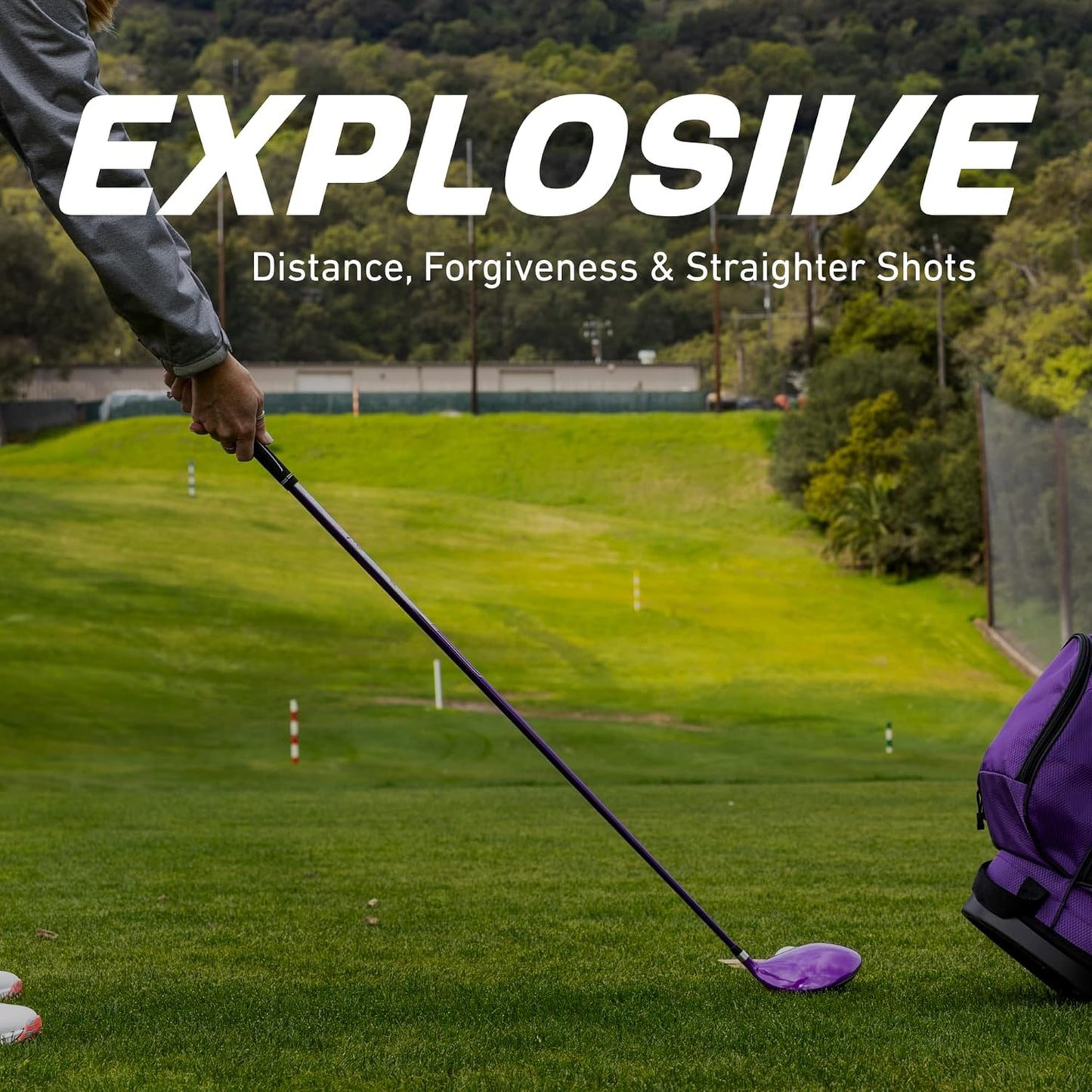 Precise M5 Women’s Golf Clubs Set – Complete Right-Handed Set with Titanium Driver, S.S. Fairway & Hybrid, 5-PW Irons, Putter, Stand Bag & Headcovers – Graphite Shafts – Purple – Petite/Standard/Tall