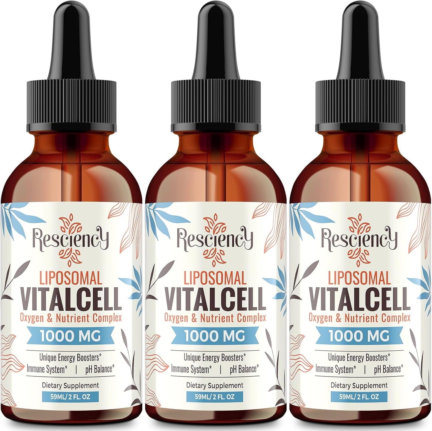 13-in-1 Liquid Oxygen & Nutrient Supplement for Energy, Altitude Support, Performance, Antioxidant, Immune, Fatigue & Detox, Liposomal for High Absorption, pH Balance, Organic, Gluten Free, 6 Fl Oz