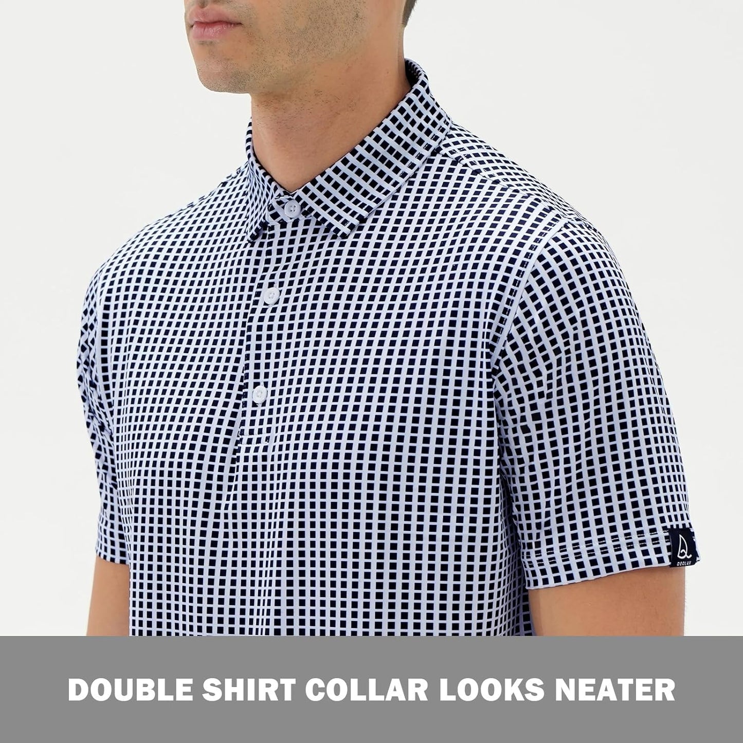 DEOLAX Mens Polo Shirts Fashion Print Mens Golf Shirt Dry Fit Mens Golf Polo Short Sleeve Quick Dry Funny Golf Shirt for Men