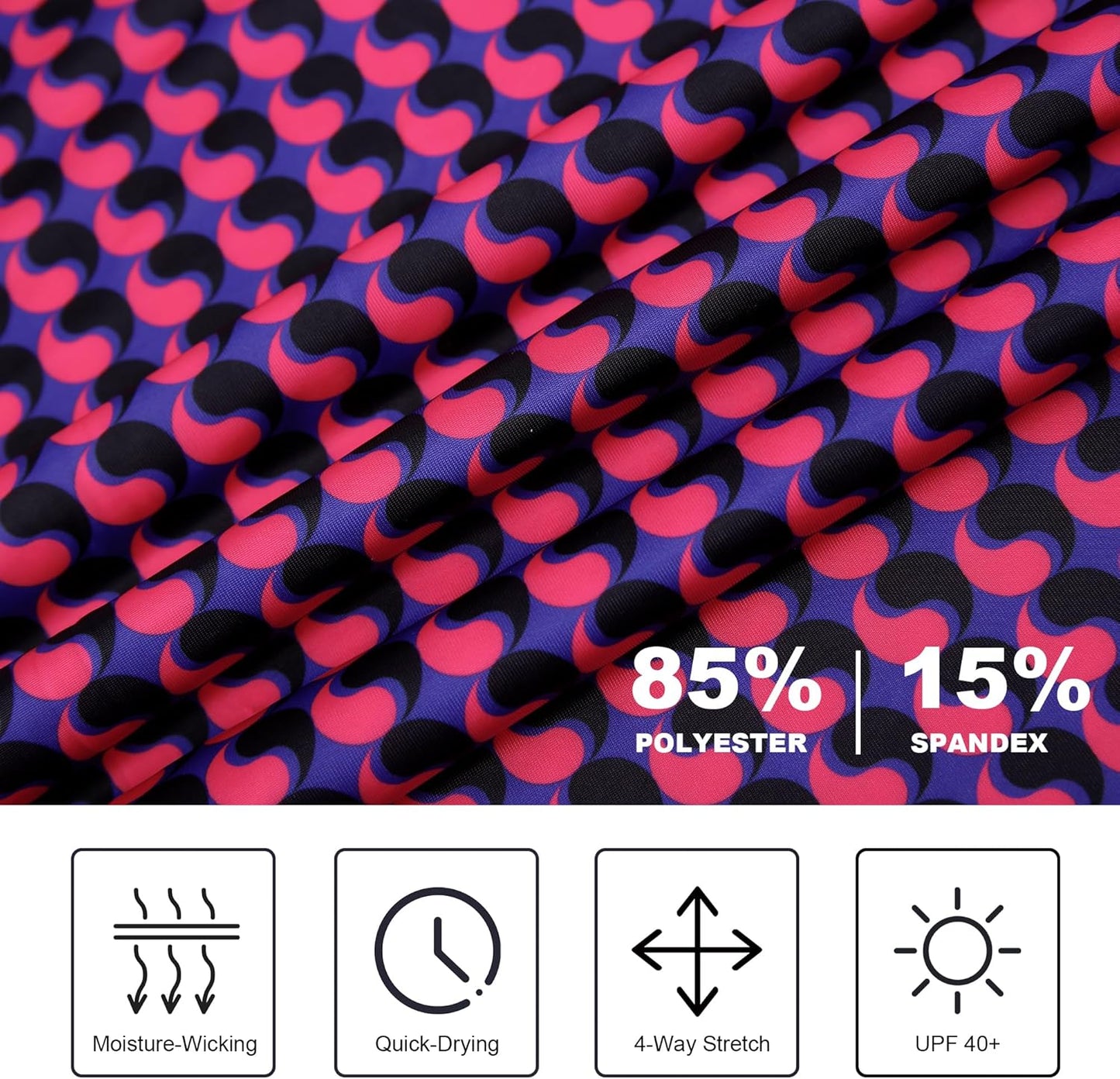 SAMERM Golf Shirts for Men Super Stretch Jacquard Dry Fit Golf Polo Moisture Wicking Short Sleeve Polo Shirts for Men