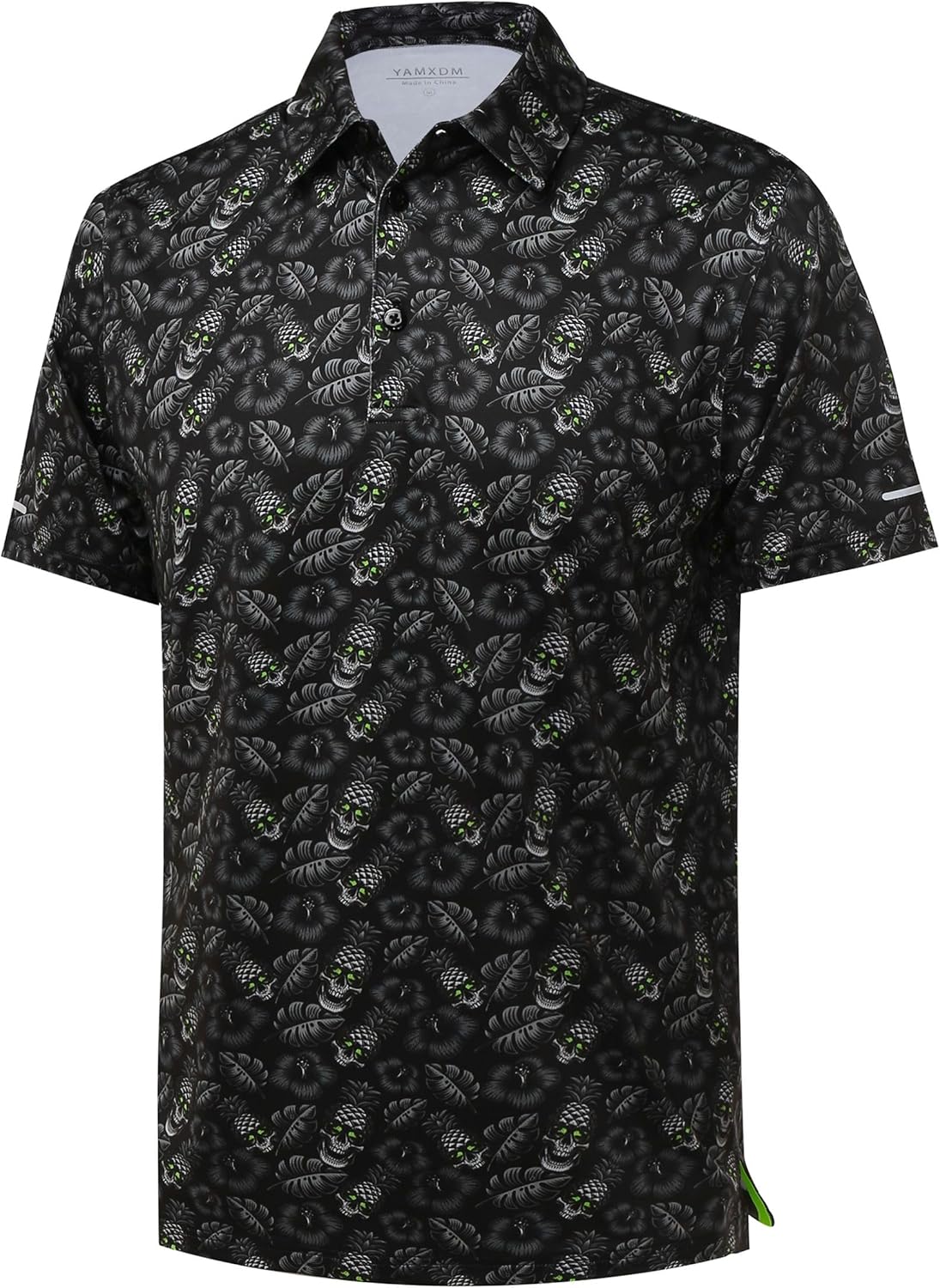 Golf Shirts for Men - Moisture Wicking Short Sleeve Performance Sport Casual Striped Collared Mens Polo Shirt