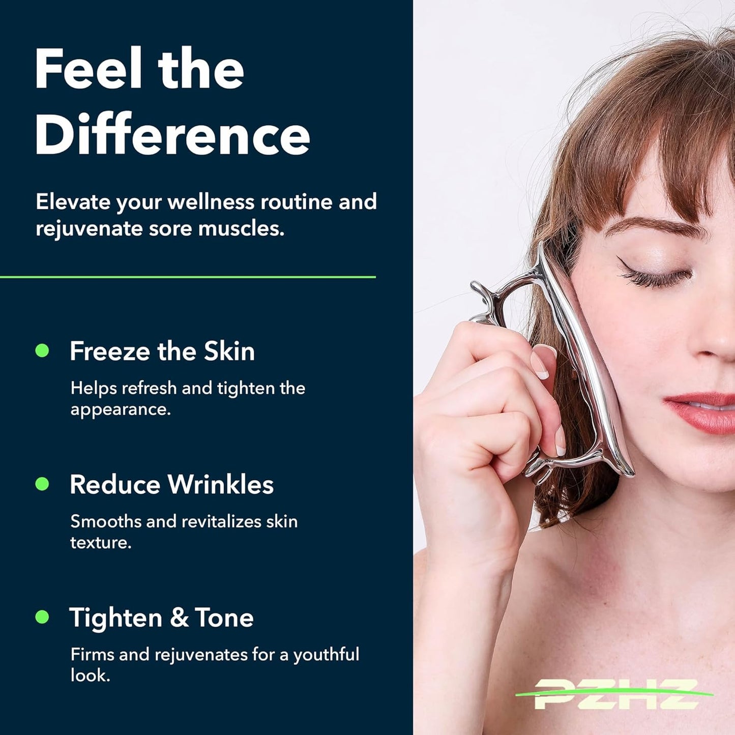 PZHZ® Fascia Massage Tool Blaster for Deep Tissue, Muscle Knots,Cellulite, Myofascial Release & More – All-in-One Full Body Tension Relief, Back & Neck Massager