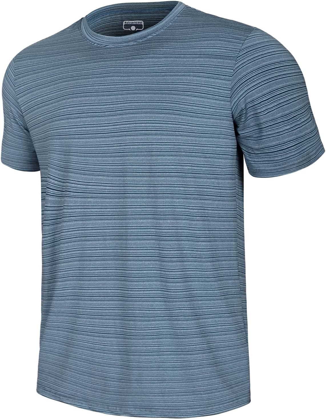 GEMYSE Men's Running Short Sleeve Shirt Sun Protection Quick Dry Moisture Wicking T-Shirts UPF 50+ for Workout
