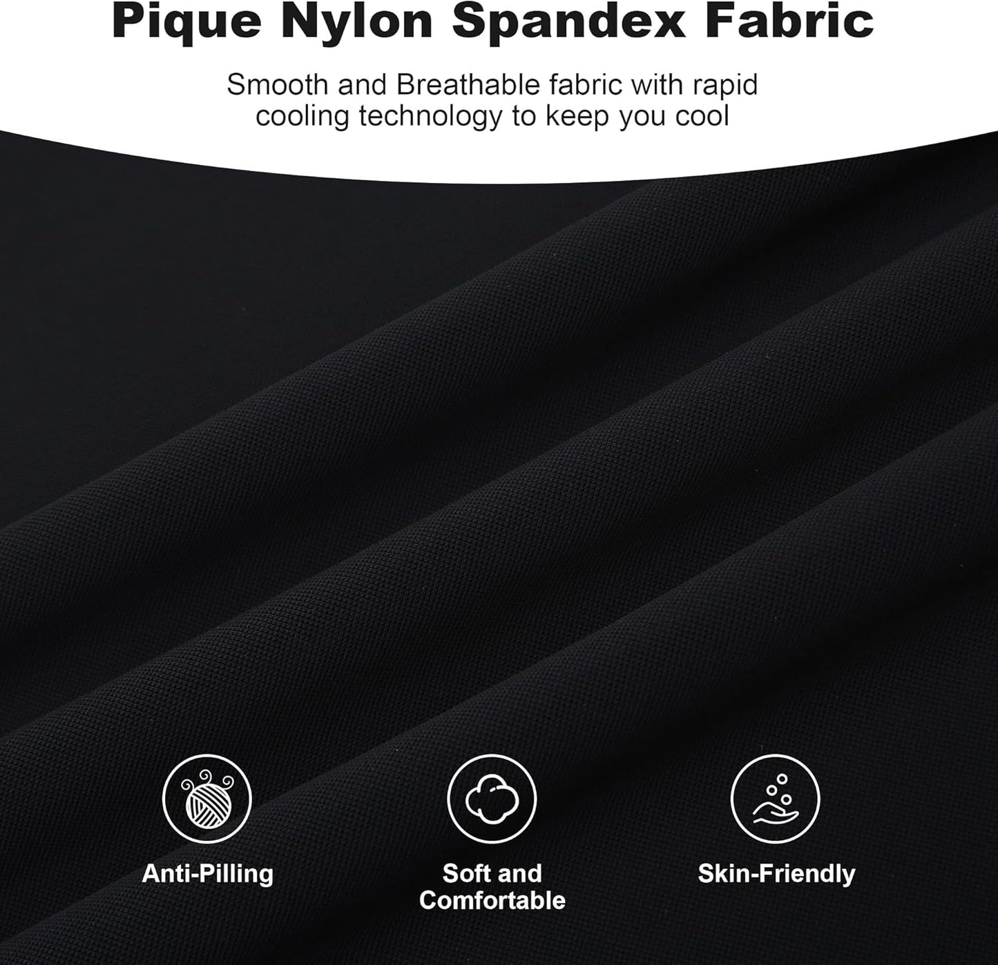 SAMERM Golf Shirts for Men Super Stretch Jacquard Dry Fit Golf Polo Moisture Wicking Short Sleeve Polo Shirts for Men