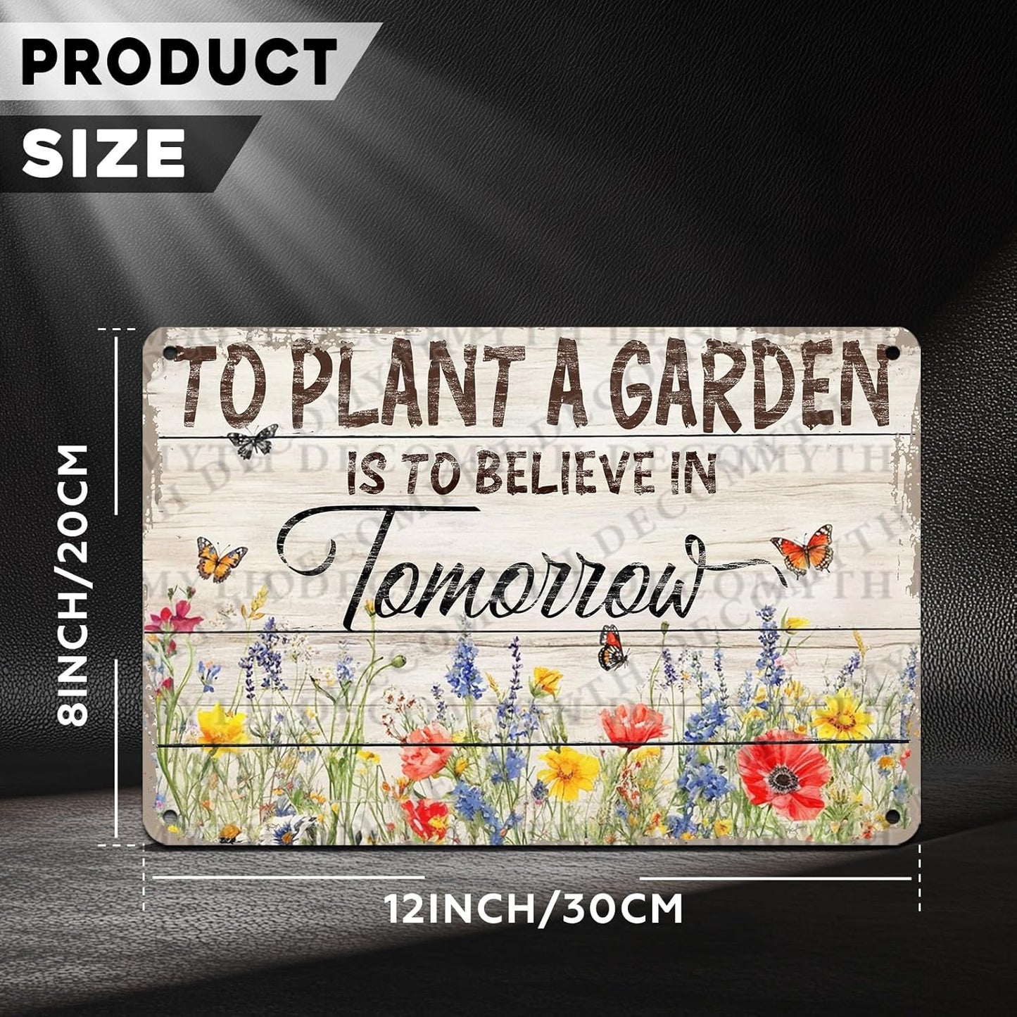 Gardening Vintage Metal Sign Plaque To Plant A Garden is To Believe Tomorrow Sign for Home Greenhouse Living Room Bedroom Outdoor Decor 12 * 8inch