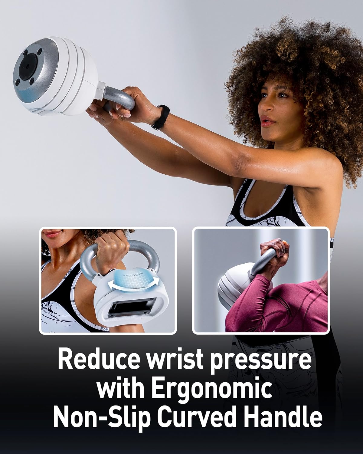 Adjustable Kettlebell 30lb Weight Training Fitness Exercise Full Body Workout 5 in 1 for Home Gym Beginners Woman