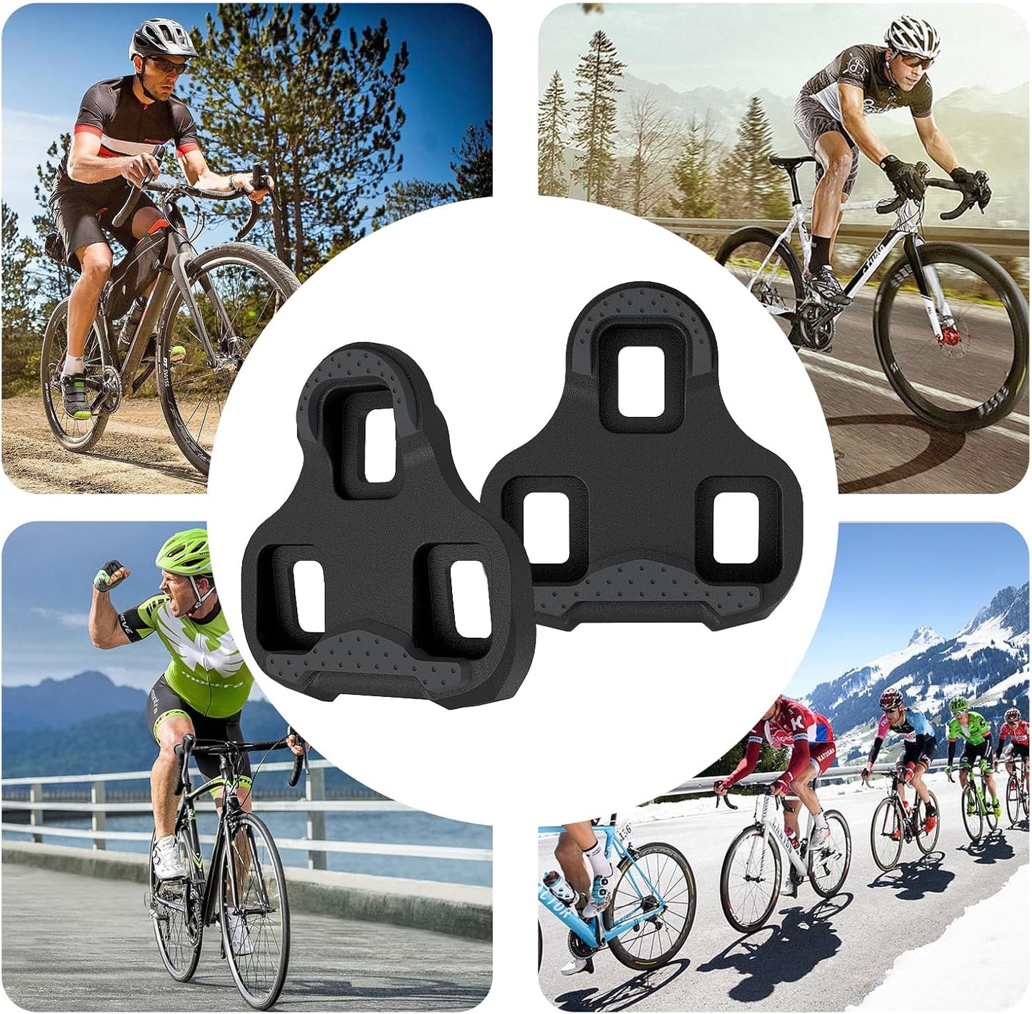 Bike Cleats Compatible with Look KEO Cleats, 4.5 Degree Float,Bicycle Cycling Cleats Set for Indoor & Road Cycling