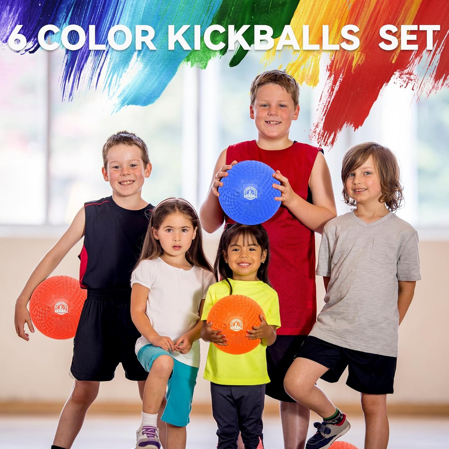 8.5 Inch Kickball Set, Dodgeballs 6 Pack,12 Pack,Playground Balls for Kids&Adults, Bouncy Balls Includes Pump and Storage Bag, Handball for Outdoor & Indoor Games, Boys and Girls Gift with Gift Box