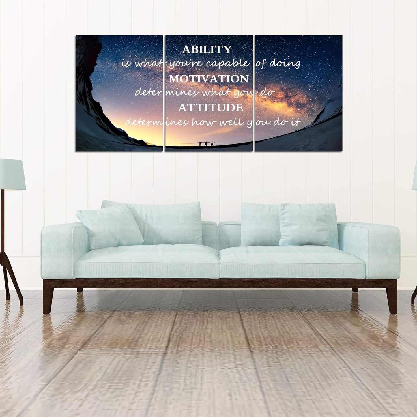 3 Panels Successful Inspirational Posters Quotes Wall Art Ability Modern Motivational Painting Picture Prints on Canvas Artwork Motto for Office Bedroom Decor Living Room Home Decor (60”Wx28”H)