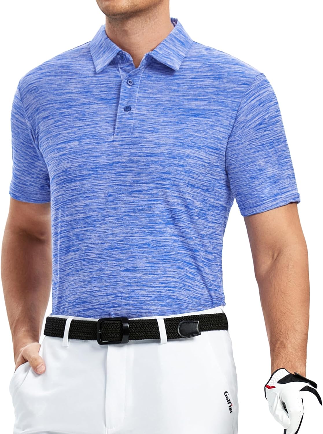Alex Vando Mens Golf Shirt Moisture Wicking Quick-Dry Short Sleeve Casual Polo Shirts for Men