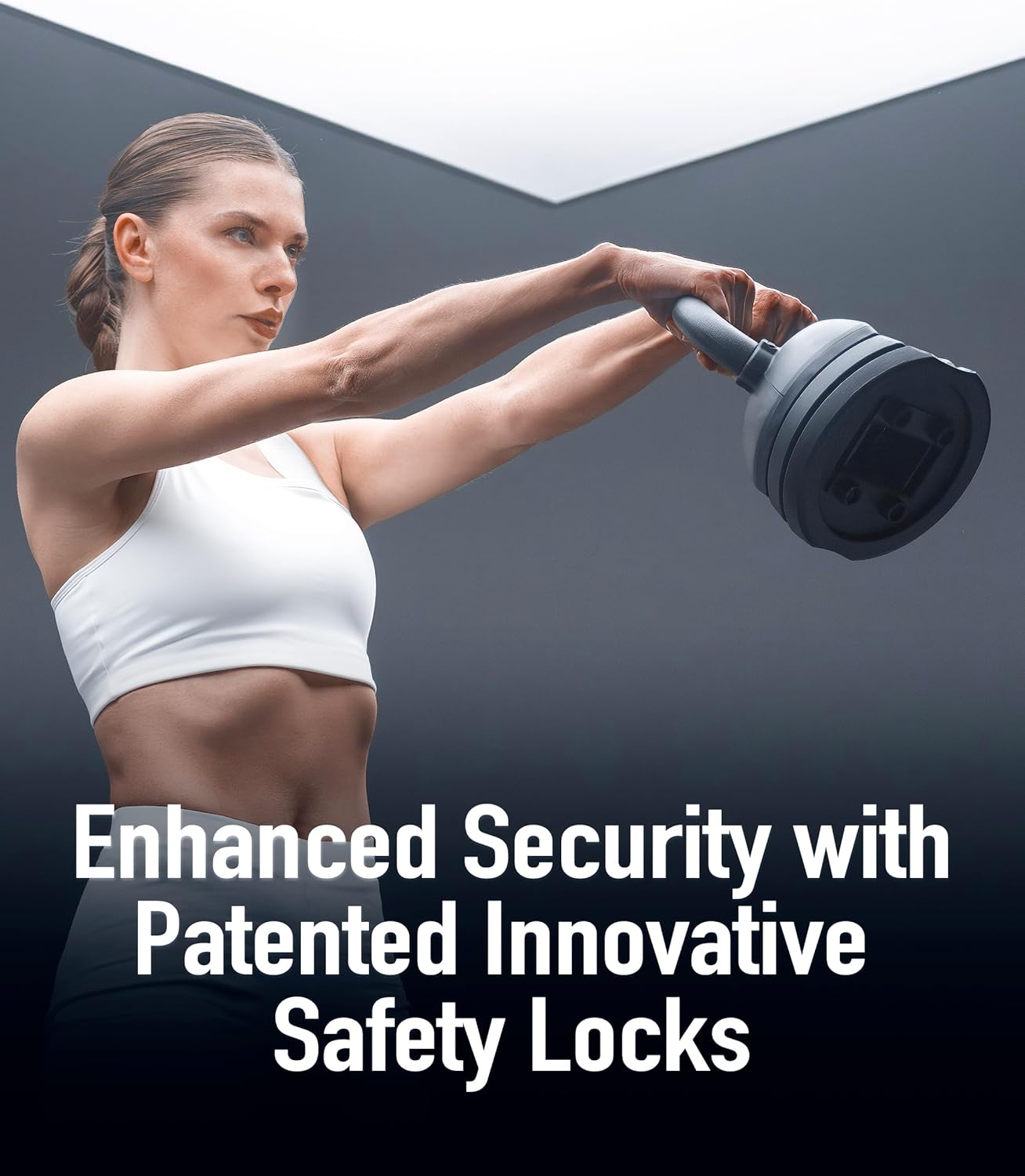 Adjustable Kettlebell 30lb Weight Training Fitness Exercise Full Body Workout 5 in 1 for Home Gym Beginners Woman