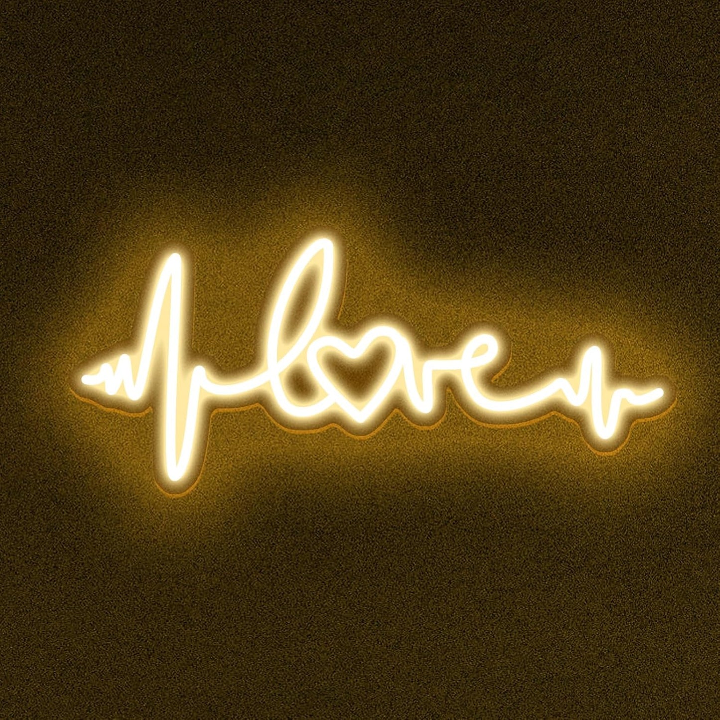 Love Neon Signs LED Heartbeat Shape Night Lights Sign for Wall Decor USB Power Swith Light up Sign for Man Cave Home Room Christmas Club Valentines' Day 5v (18.11"X7.87")