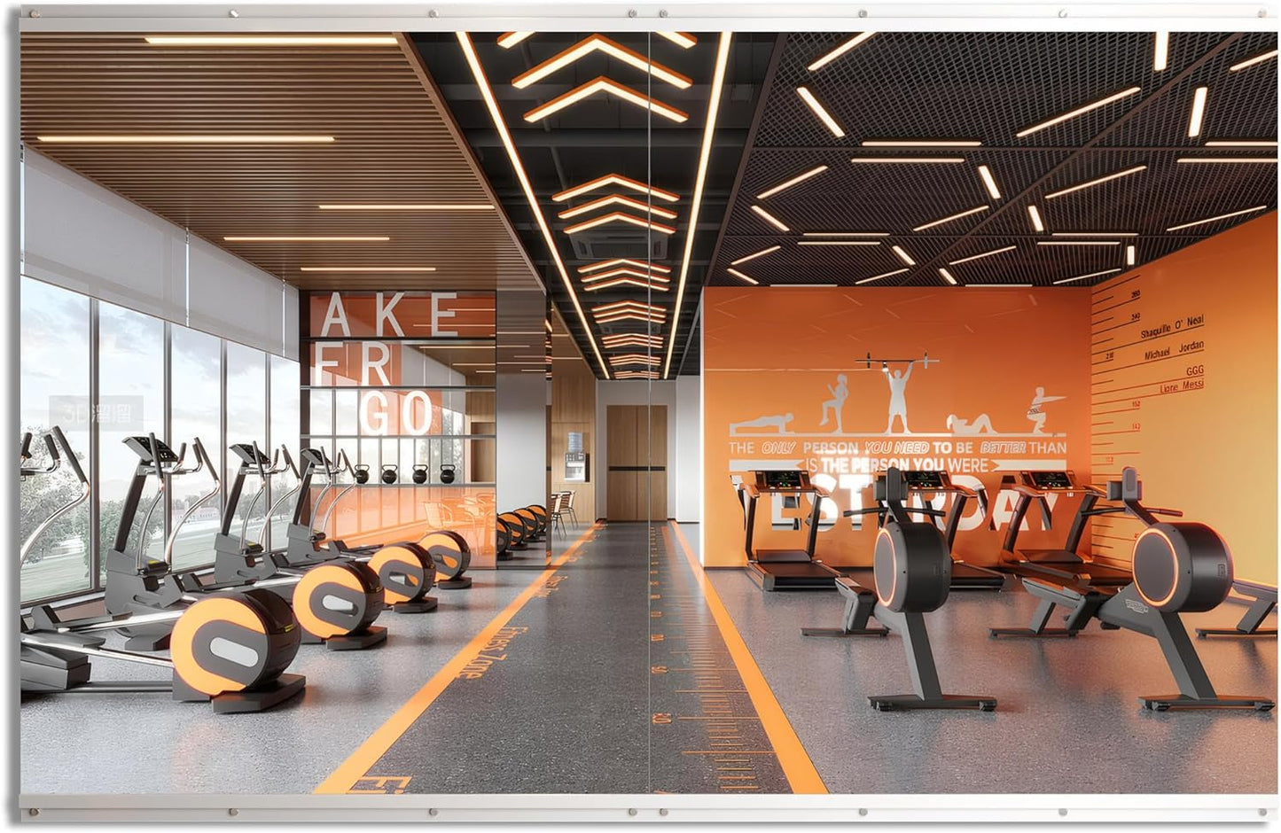 ROOMTEC Workout Mirrors for Home Gym 60"x48"-2 PCS, Large Wall Mirror Full Length for Fitness, Yoga, Big Wall Mounted Frameless Glass Mirror for Garage, Dance Studio, Bedroom