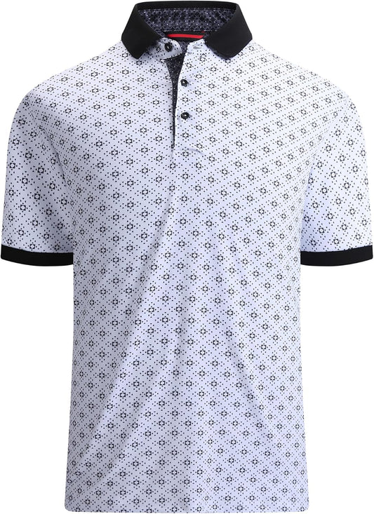 Alex Vando Mens Polo Shirts Short Sleeve Regular Fit Fashion Designed Shirt
