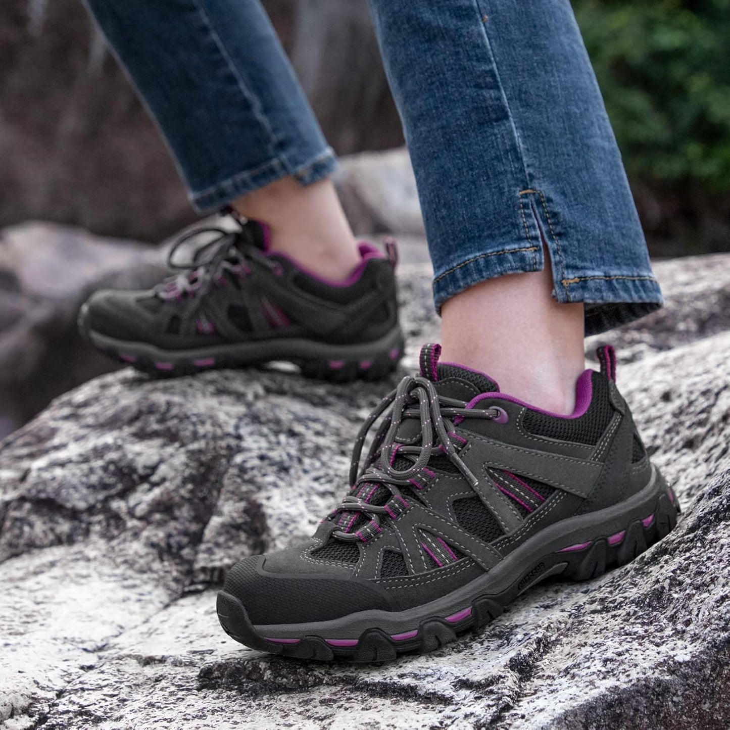CAMELSPORTS Women's Hiking Shoes Breathable Trail Running Shoes Non-Slip Lightweight Outdoor Sneakers for Trekking Walking