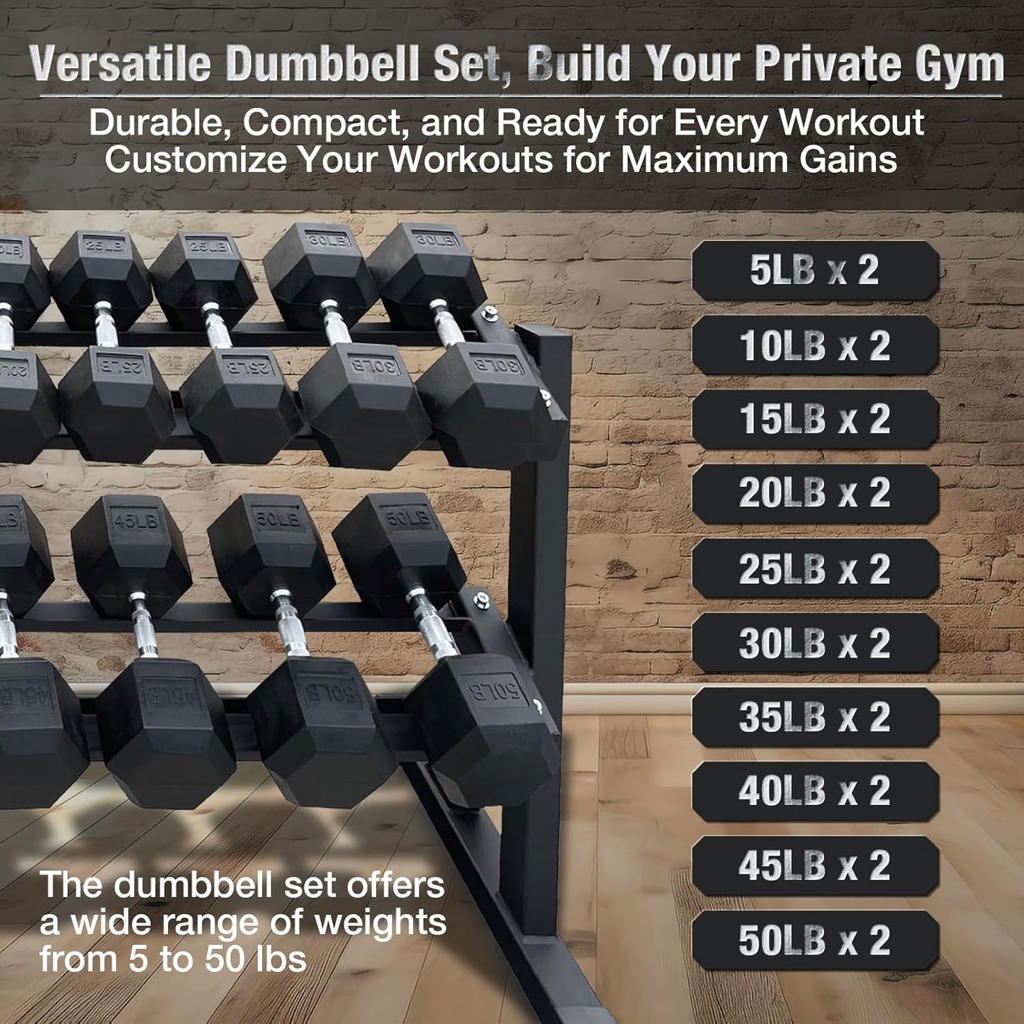 550 lbs 1200lbs 2100 lbs Dumbbells Weight Set, Hex Dumbbell Sets, Gyms Weights Dumbbells Sets, Weight Set for Home Gym, Strength Training, Fitness Center Equipment