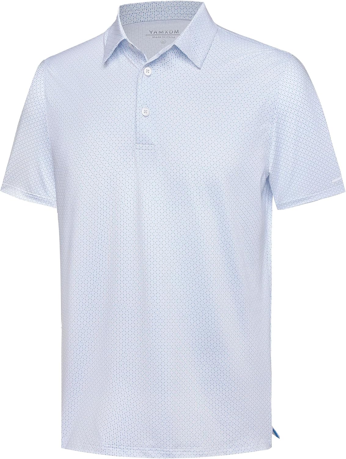 Golf Shirts for Men - Moisture Wicking Short Sleeve Performance Sport Casual Striped Collared Mens Polo Shirt