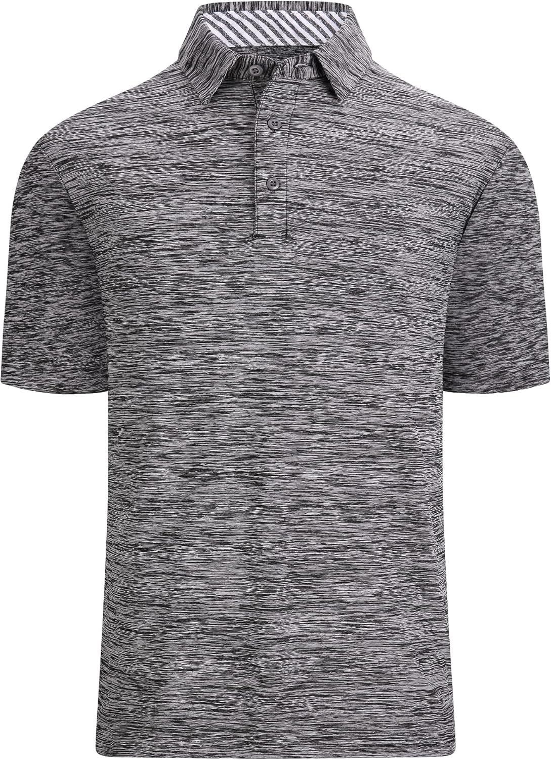 Damipow Premium Golf Shirts for Men Dry Fit Performance Polo Short Sleeve Collared Shirt