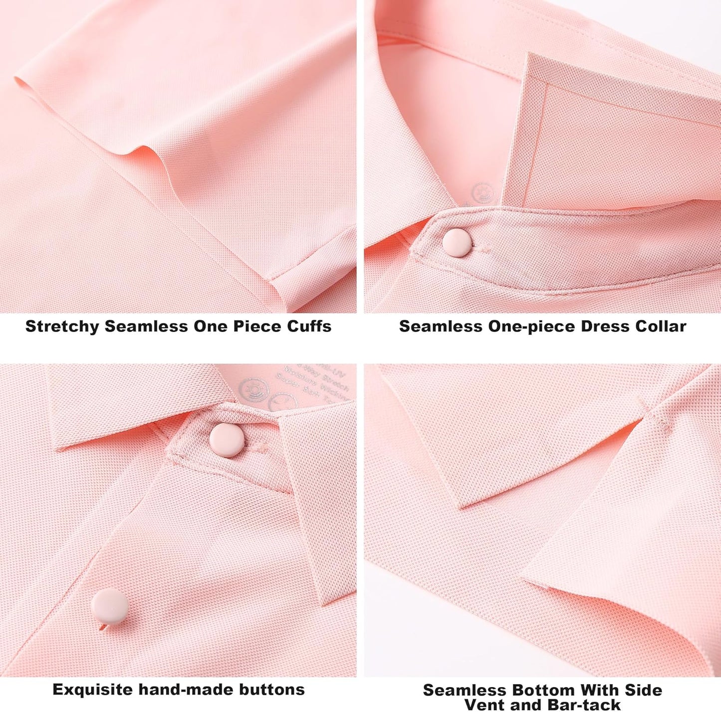 SAMERM Golf Shirts for Men Super Stretch Jacquard Dry Fit Golf Polo Moisture Wicking Short Sleeve Polo Shirts for Men