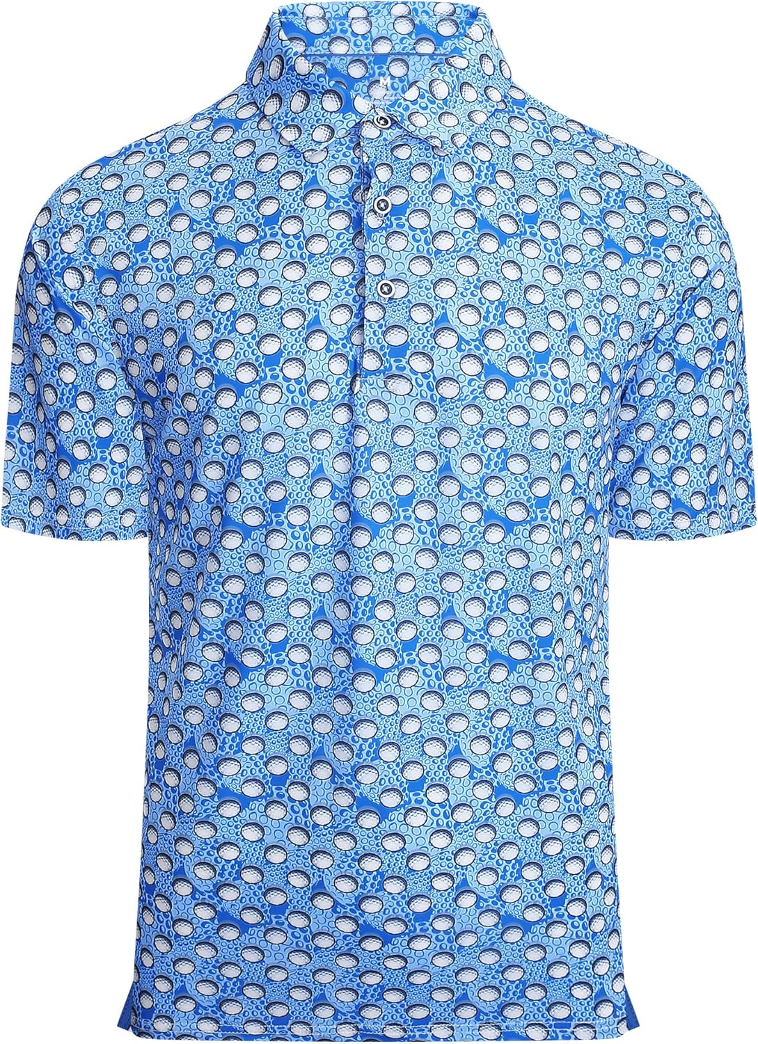 SAMERM Golf Shirts for Men Super Stretch Jacquard Dry Fit Golf Polo Moisture Wicking Short Sleeve Polo Shirts for Men