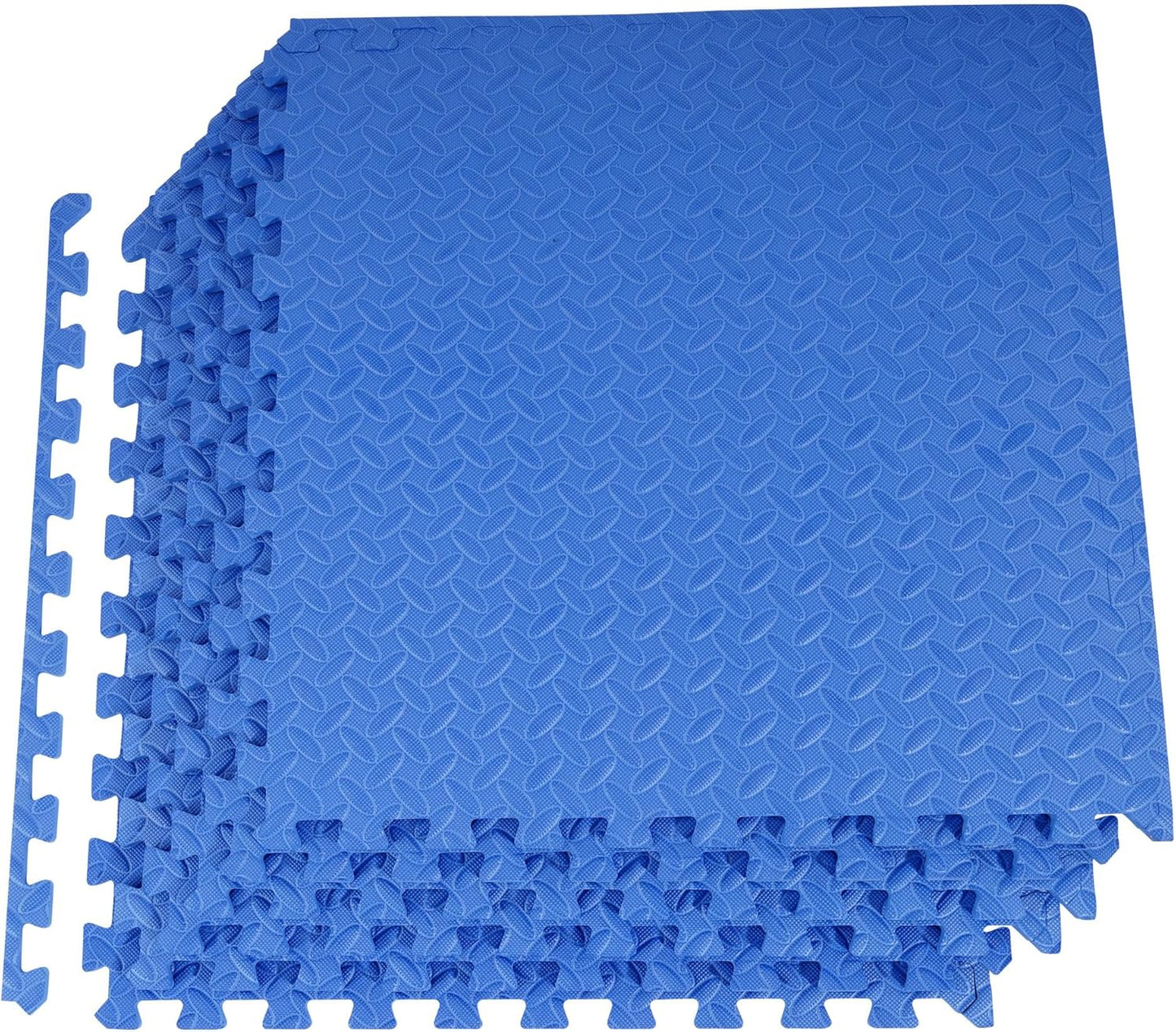 Puzzle Exercise Gym Flooring Mat, 1/2" Thick High-Density EVA Interlocking Tiles Workout Mat for Home Gym, Fitness Equipment, MMA, Gymnastics, 6-Piece Shock-Absorbing Exercise Mat (24 Sq Ft)