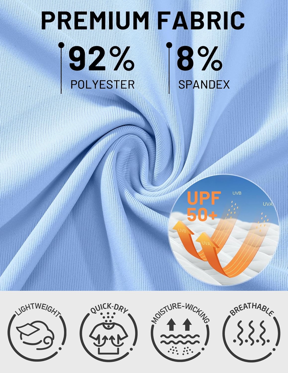MIER Polo Shirts for Men Short Sleeve Dry Fit Performance Golf Tennis Active Collared Shirts, UPF 50+ Sun Protection