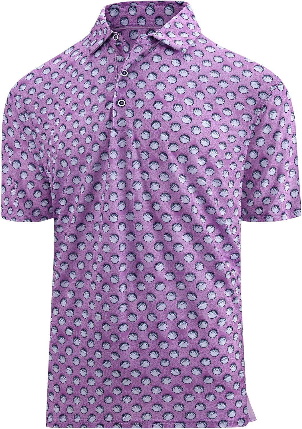 SAMERM Golf Shirts for Men Super Stretch Jacquard Dry Fit Golf Polo Moisture Wicking Short Sleeve Polo Shirts for Men