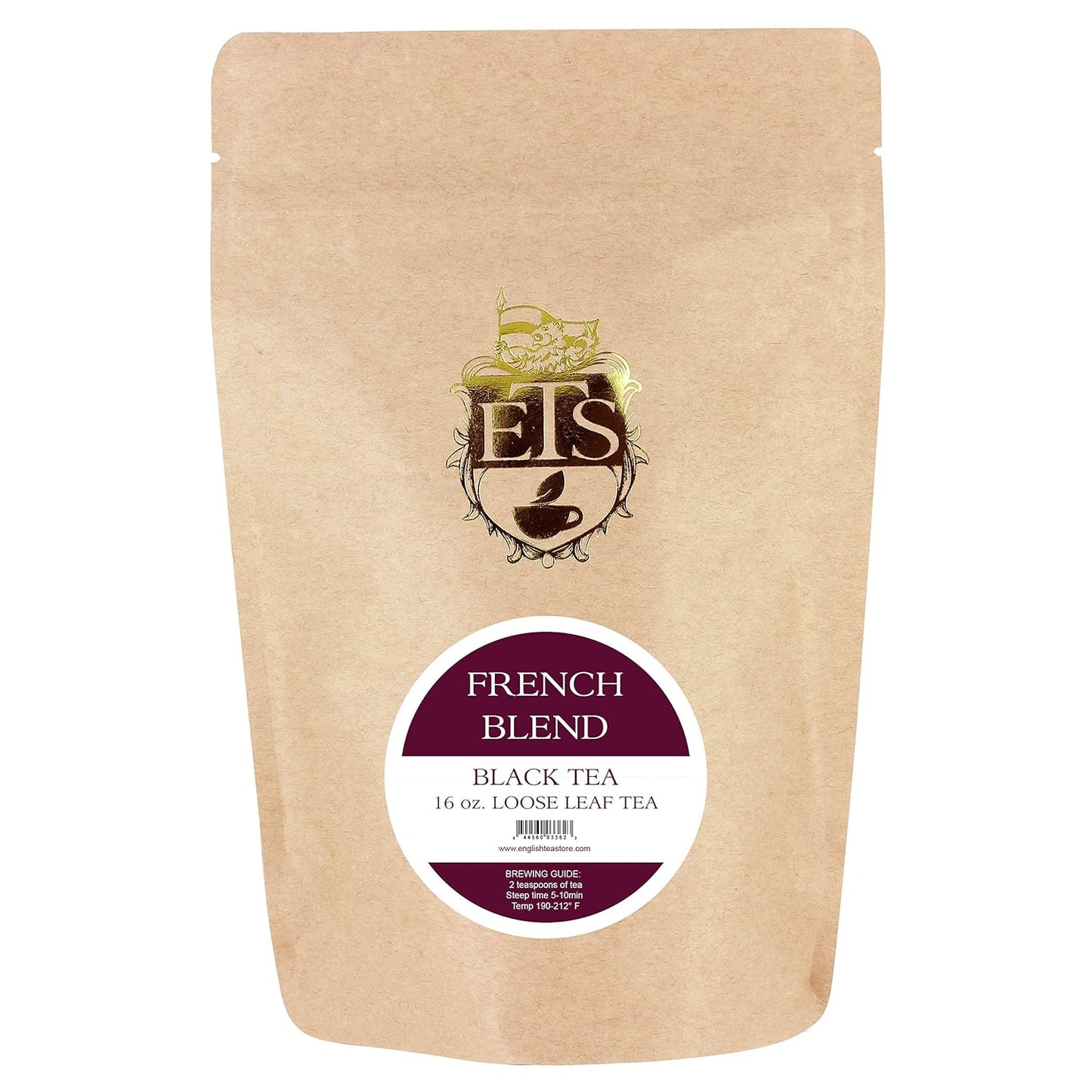 French Blend Loose Leaf Tea Pouches - 4oz | Lavender Rose Jasmine Black Green Tea | Floral Romantic French Cafe Style | Assorted Tea From Assam Ceylon Kenya Provence China