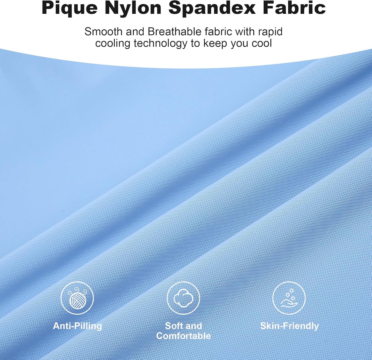 SAMERM Golf Shirts for Men Super Stretch Jacquard Dry Fit Golf Polo Moisture Wicking Short Sleeve Polo Shirts for Men