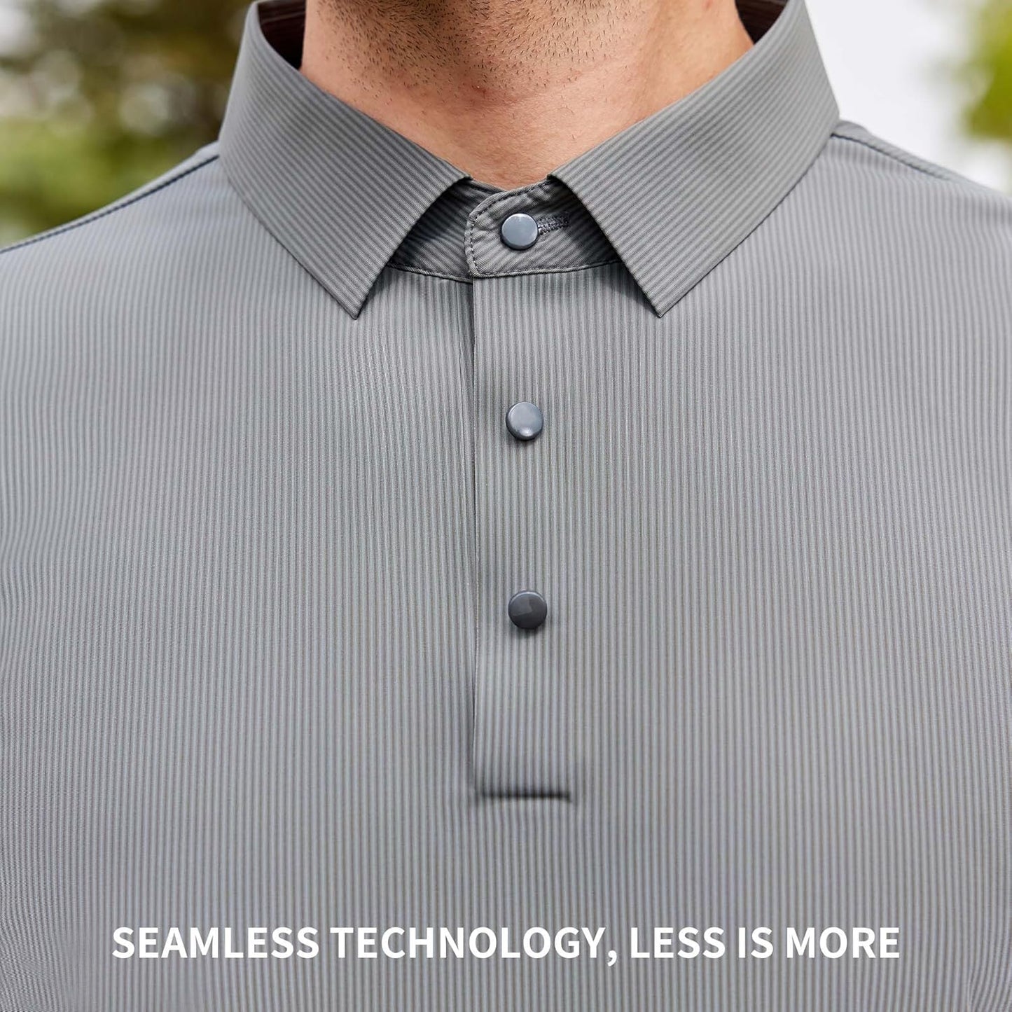 Esabel.C Golf Shirts for Men Dry Fit Performance Short Sleeve Print Moisture Wicking Collared Shirt