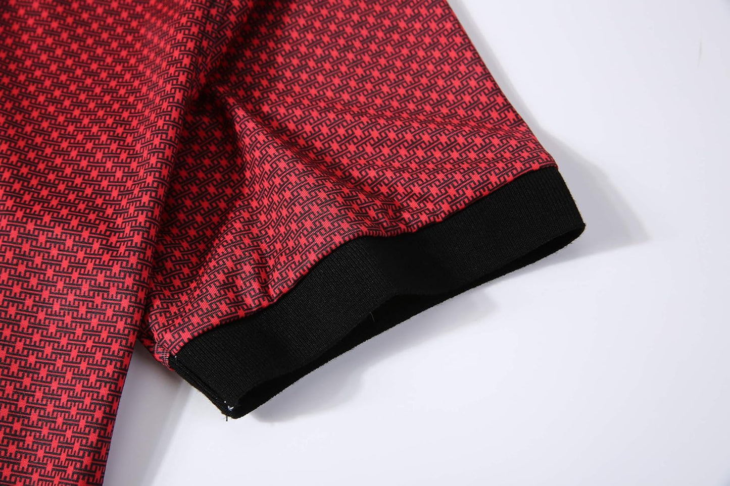 Alex Vando Mens Polo Shirts Short Sleeve Regular Fit Fashion Designed Shirt