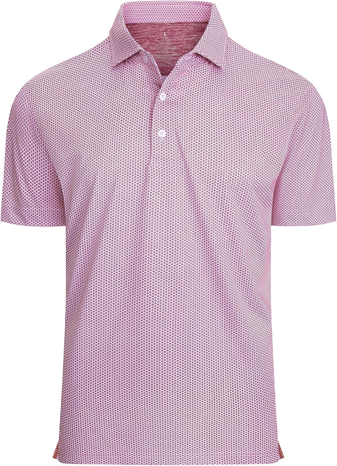 Alex Vando Mens Golf Shirt Moisture Wicking Classic Print Golf Shirts for Men