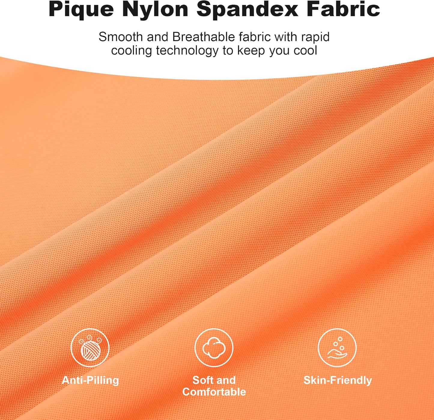 SAMERM Golf Shirts for Men Super Stretch Jacquard Dry Fit Golf Polo Moisture Wicking Short Sleeve Polo Shirts for Men