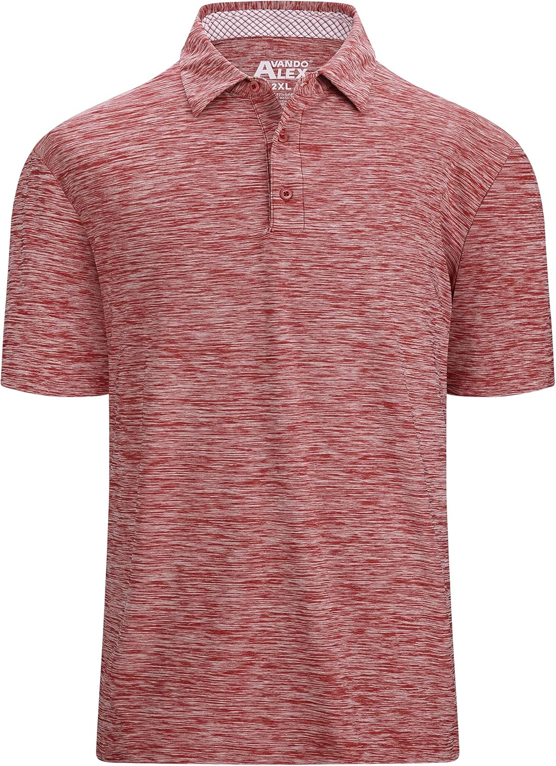 Alex Vando Mens Golf Shirt Moisture Wicking Quick-Dry Short Sleeve Casual Polo Shirts for Men