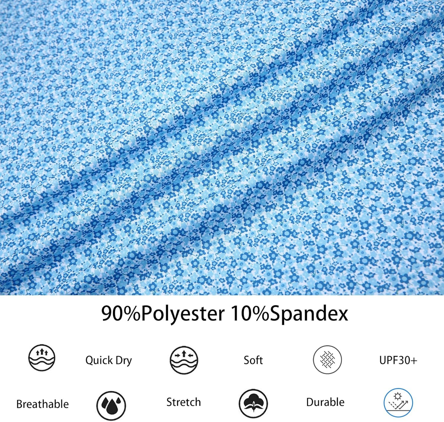 Alex Vando Mens Golf Shirt Moisture Wicking Classic Print Golf Shirts for Men