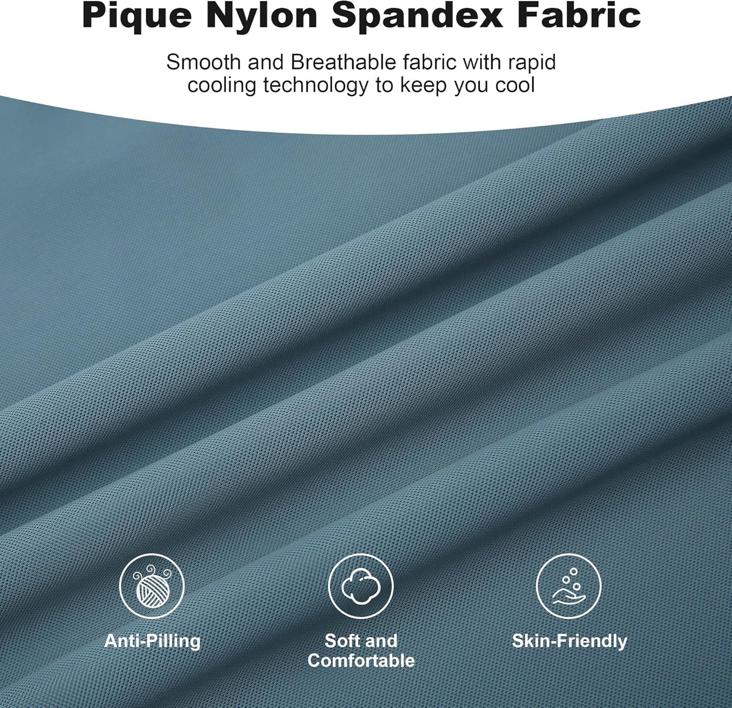 SAMERM Golf Shirts for Men Super Stretch Jacquard Dry Fit Golf Polo Moisture Wicking Short Sleeve Polo Shirts for Men