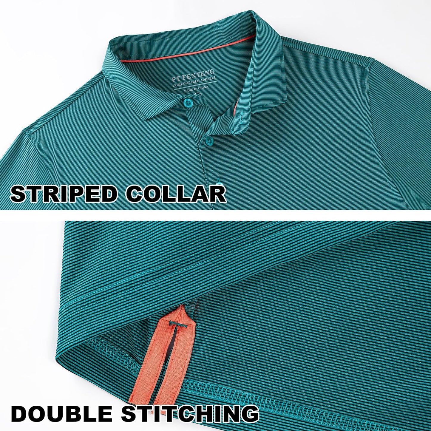 Mens Polo Shirts Short Casual Solid Stylish Dry Fit Performance Designed Collared Golf Polo Shirts for Men
